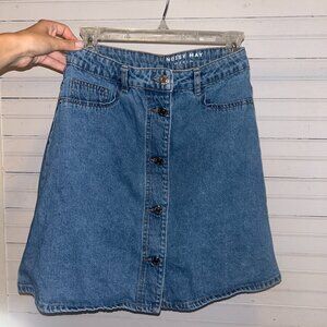 Small Noisy May denim button down short shirt